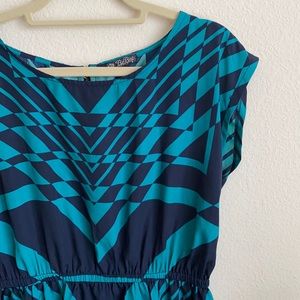 Patterned Blue Dress